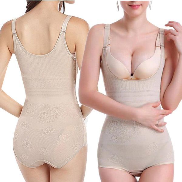 NEOBODY Bodysuit, Shapewear Short, Open Bust, Inner Body Shaper, Convenient to Wear, Postpartum Care, Tummy Tightening, Bust Up, Butt Lift, Diet, Corset, Summer, Large Size, beige