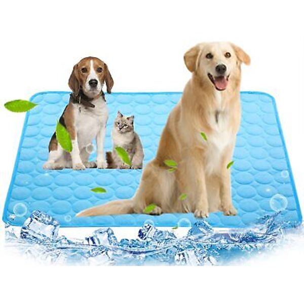 Non-Slip Dog Cooling Mat Pet Self Cooling Cushion Pad for Dogs Cats, 39"x28"