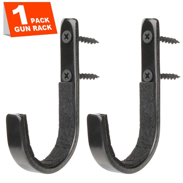 GOHIKING Gun Rack Storage Rifles Shotgun Hooks Wall Mount Hangers for Any Rifles Shotguns Archery Bow with Soft Padding and Heavy Duty Steel