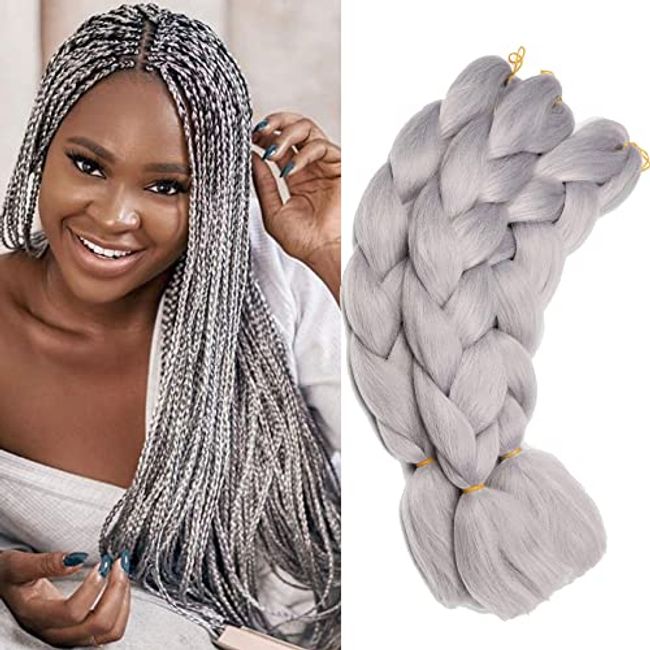 Original Jumbo Braids Hair Extension 3pcs Pure Blonde Color 24inch 100g/pc  For Twist Box Braiding Hair (613#)