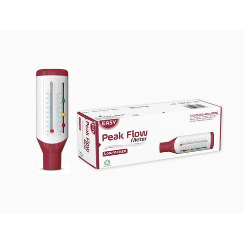Easy Peak Flow Meter for Child to Monitor Lung Function, Expiratory Flow Meter, Low Range for Child include Instructions and Blank charts – Color coded indicators