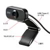 Sanwa Supply CMS-V41CBK Type-C Web Camera, Black