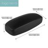 LAGO TERRA Protective Easy-Open Hard Shell Glasses Case - Black