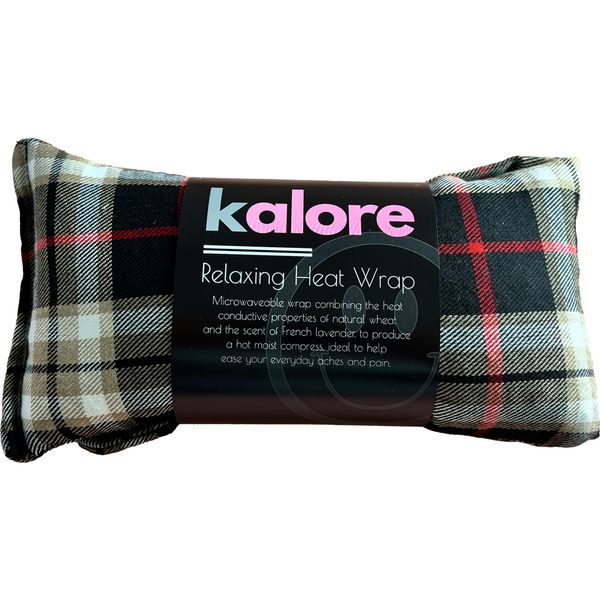 Wheat Bags Microwavable Neck and Shoulder Wrap - Scented Lavender Heat Bags Microwavable for Body Relaxation - Tartan Cotton Fabric & UK Wheat Heat Bags Microwavable Compress by Kalore - Fawn