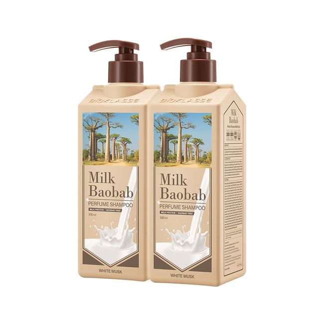 Milk Baobab White Musk Shampoo Treatment Set 500ml / Pack of 2, 16.90 fl.oz