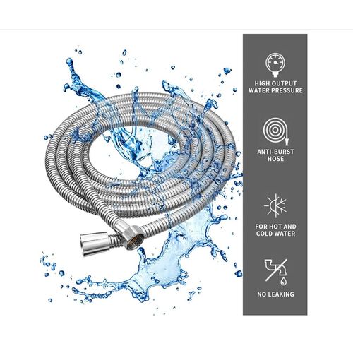 Shower Hose 4M / 5M Stainless Steel Extra Long Shower Head Hose, with Solid Brass Connector, Anti-Kink and Tangle Free. (6M)