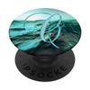 C Teal Beach Ocean Waves Sunset Lake Monogram Initial Letter PopSockets Swappable PopGrip