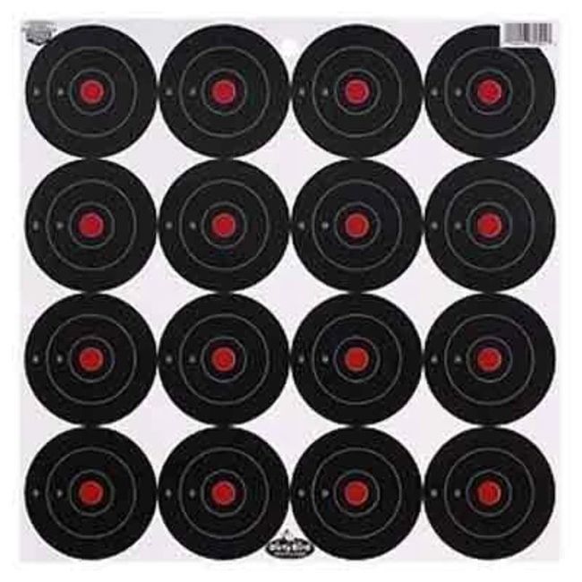 Birchwood Casey Dirty Bird 3" - 192 Bull's-Eye Targets - 12 Sheets