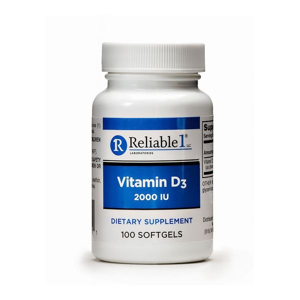 Reliable 1 Laboratories Vitamin D3 2000 Iu Softgels, 100 Count