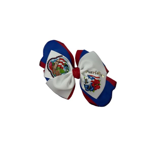 Puerto Rico Hair Bow (Large)