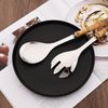 Serving Spoon and Fork Set, 304 Stainless Steel Serving Utensils with Natural...