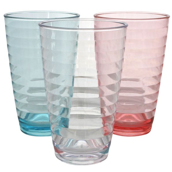 Euro Trail 400ml Lemonade Glass - 2 Pack: Red