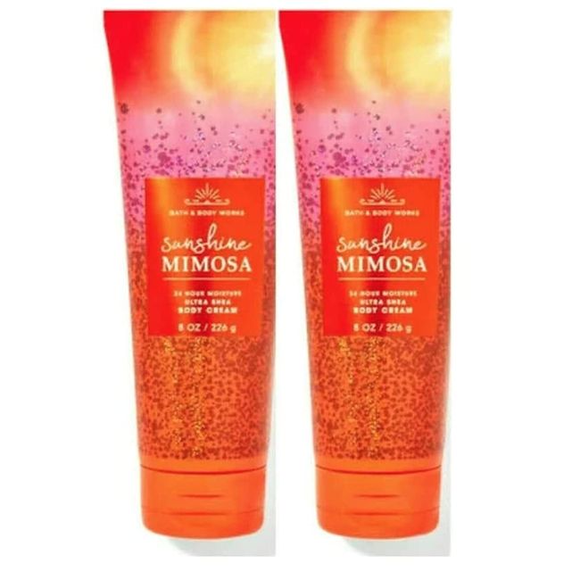 Bath & Body Works Ultimate Hydration Body Cream For Women 8 Fl Oz 2- Pack (Sunshine Mimosa)