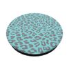 Light Pastel Plain Turquoise Leopard Cheetah Animal Print PopSockets Swappable PopGrip
