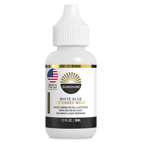 Sunshine Hair Replacement Glue - Extended Hold for Poly and Lace Hairpiece, Wig, Toupee Systems - Invisible, Waterproof Bonding Glue, Skin Safe