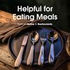 BUNMO Utensils for Elderly, Arthritis, Weak Hand Grip & Handicapped - Convenient Travel Pouch - for Tremors and Parkinsons Patients - Stainless Steel - Eat Independently - Weighted 4 Piece Set