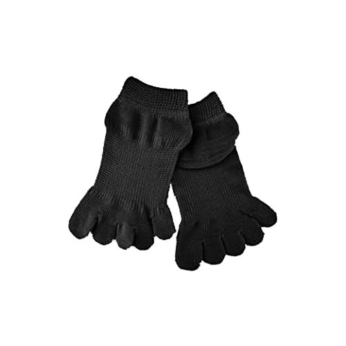 yubinoba socks yubinoba ankle 5-toe socks, Black