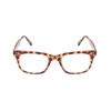 Calabria PRIVE Expert Rectangular Reading Glasses +7.00 Blush Pink Brown Crystal