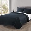 Cottonpure 100% Cotton Diamond Quilt, Full/Queen, Solid, Black