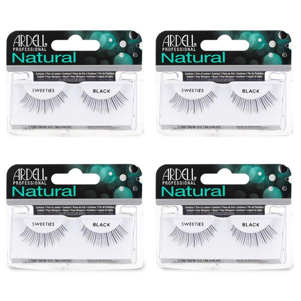 Ardell Natural Lashes False Eyelashes Sweeties Black (4 pack)
