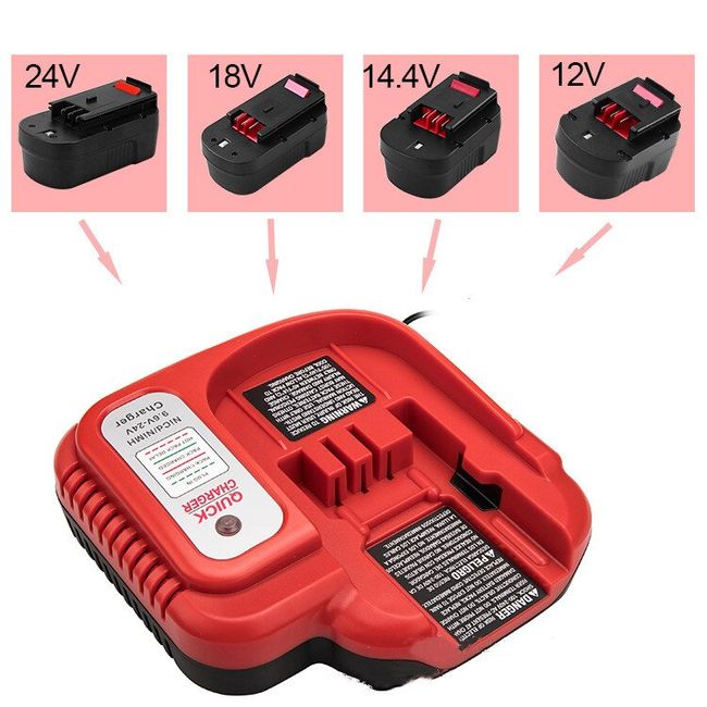 Black & Decker 9.6V - 18V Multi Voltage Fast Charger