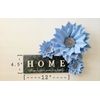 3D Paper Flower Wall Decor Set Of 3(Light Blue)