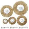 SPARES2GO Wire Brush Wheel Drill Set for BBQ Rust Removal (5 Pieces)