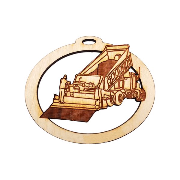 Personalized Paving Truck Ornaments, Gift for Asphalt Paver Operator