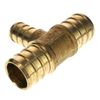 SharkBite UC412LFA 3/4" x 3/4" x 1/2" PEX Hose Barb Reducing Tee Fitting, Brass