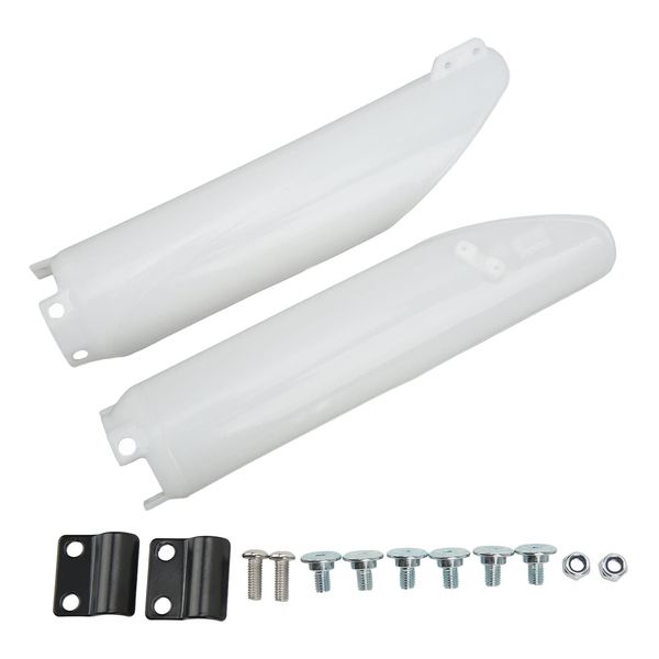 Motorrad-Gabelschutz, 2 stücke weißer Motorrad Gabelschutz Stoßdämpfer Schutz Gabelschutz Kit Ersatz für CR125R CR250R CRF450R