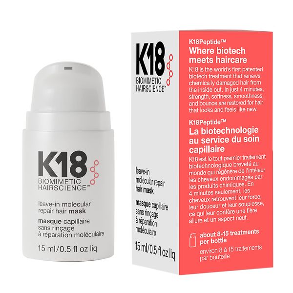 K18 Leave-In Hair Repair Mask, 15ml