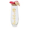 Mud Pie Bachelorette Stemless Champagne Glass, 9 oz, Gold