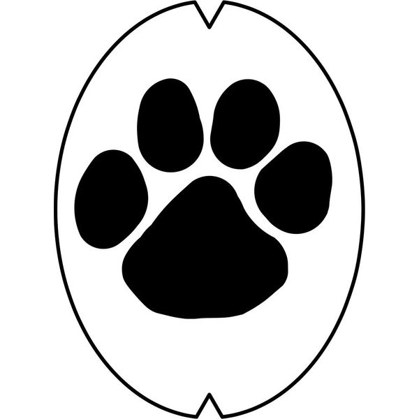 Racquet Art Creative Tennis Racquet Stencil - Paw Print