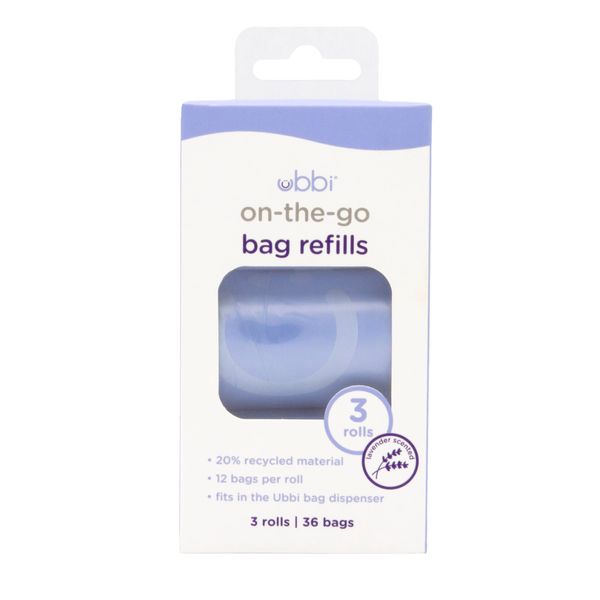 Ubbi On The Go Refill Bags, Lavender Scented, Value Pack