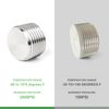TAISHER 20PCS 304 Stainless Steel Internal Hex Thread Socket Pipe Plug Fitting 3/8" NPT Male