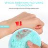 J.YANG Repeat Remover Pad, 10 Sheets of All-Skin Ultra Soft, Reusable Microfiber Matte Cleansing Cream Puffs (Lake Blue)