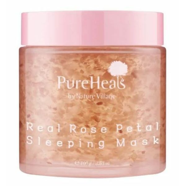 PureHeals by Nature Village Real Rose Petal Sleeping Mask 3.53oz $55 NIB 01/2024