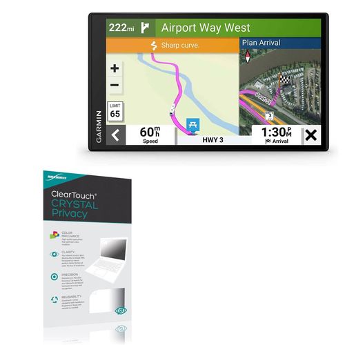 BoxWave Screen Protector Compatible with Garmin RV 795 - ClearTouch Crystal Privacy (2-Pack), Privacy Screen Protector Flexible Film Clear