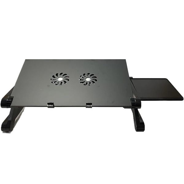 Adjustable Laptop Cooling Stand With Mouse Pad And Dual Cooling Fans