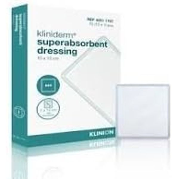 KLINIDERM SUPERABSORBENT STERILE DRESSING, 10 CM X 10 CM, 1'S