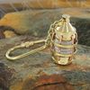 Armory Replicas Handcrafted Nautical Decor Solid Brass Anchor Lantern Key Chain, 5", Brass