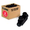 Select 4 Pack Black Insulated in-Line Splice, 250-6 Wire Range, Allen Hex 5/16"