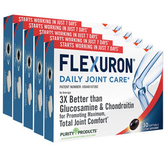 Flexuron Joint Formula by Purity Products 5X30gels  Astaxanthin/Hyaluronic Acid