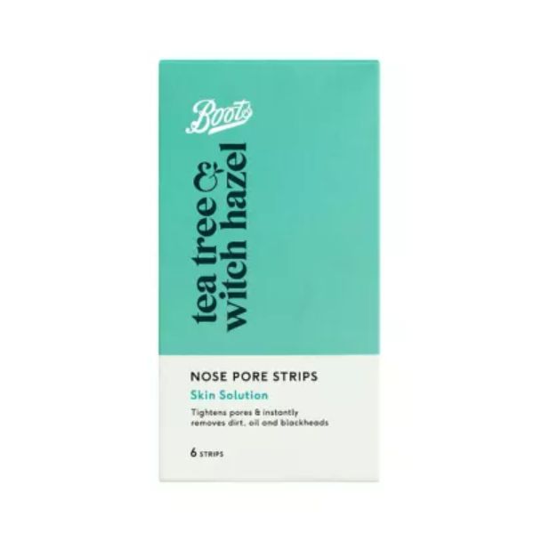Boots Tea Tree & Witch Hazel Nose Pore Strips 6 Strips