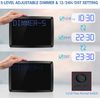 11.5'' Extra Large Alarm Clock with LED Display, Time, Temperature, USB Charger