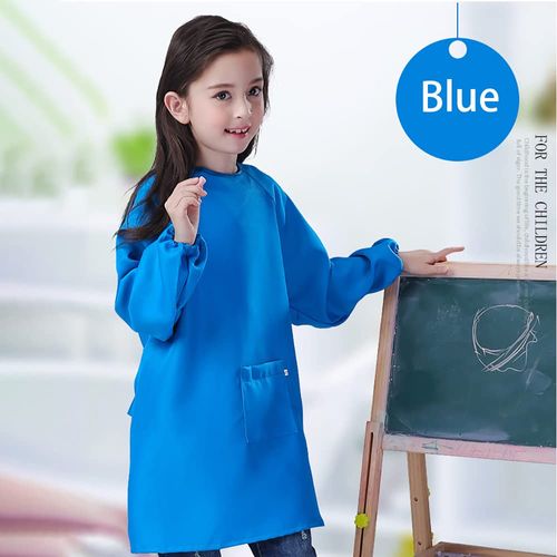 Huahui Kids Art Smock Waterproof Child Artist Painting Apron for Girls and Boys School Art Class Age 8-12
