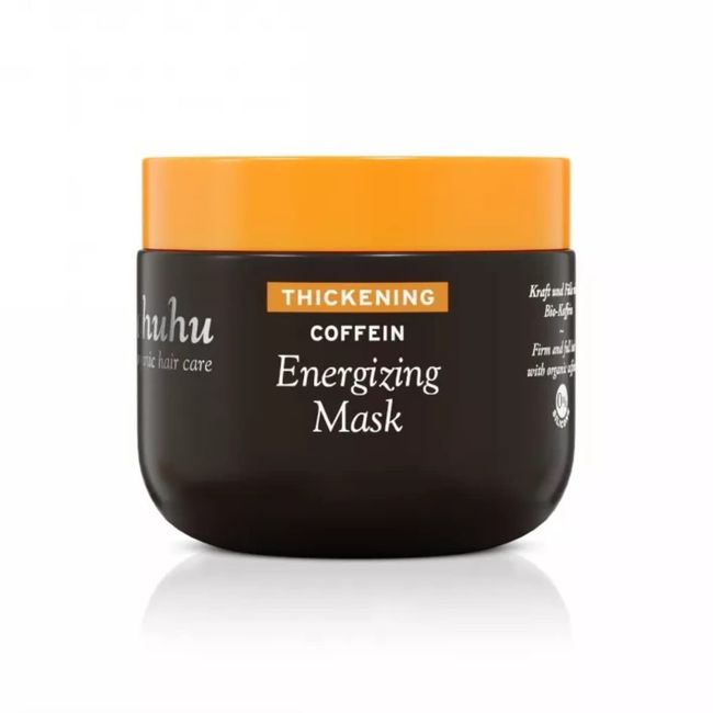 ahuhu THICKENING Coffein Energizing Mask (150 ml) – Haarmaske mit Bio-Koffein & haarverdickender Reisstärke, stimuliert & vitalisiert Kopfhaut & Haar, unterstützt das Haarwachstum, vegane Haarpflege