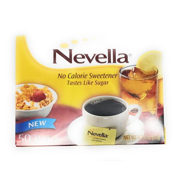 No Calorie Sweetener - Tastes Like Sugar, 50 packets,(Nevella)
