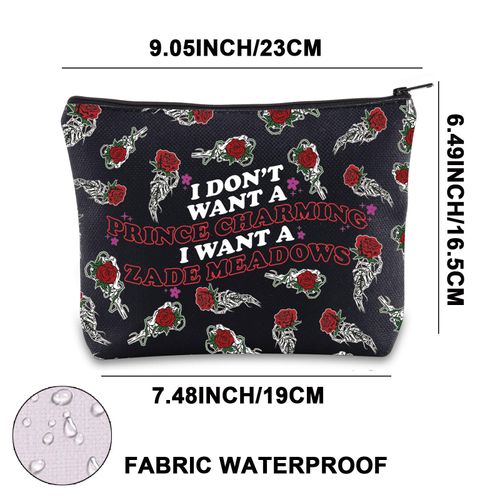 MYSOMY Zade Meadows Makeup Bag, Zade and Adeline Fans Gifts, Zade Meadows Merch Bookish Gift, I Don't Want Aprince Charming