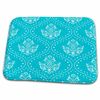 Dish Drying Mat - Turquoise And White Henna Style Damask Damask Patterns